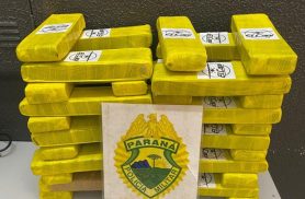 Polícia Militar apreende mais de 26 quilos de maconha em ônibus interestadual em Foz do Iguaçu