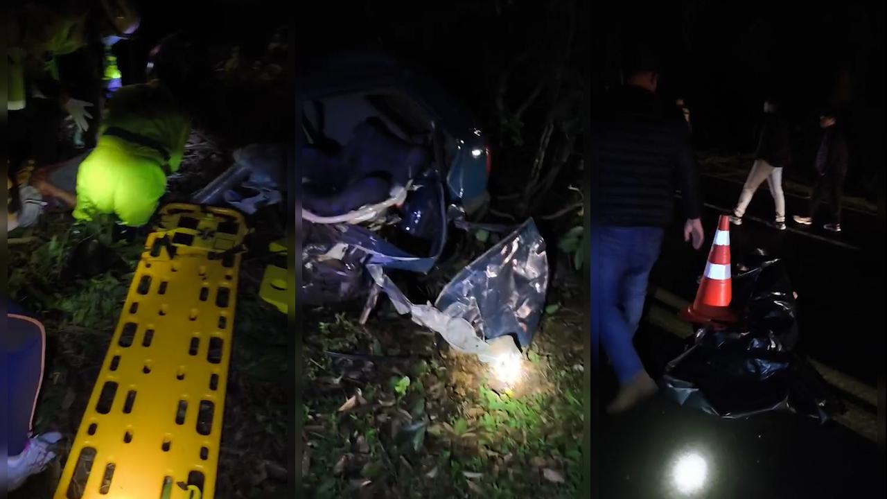 Imagens mostram gravidade de acidente com três mortos na BR-277