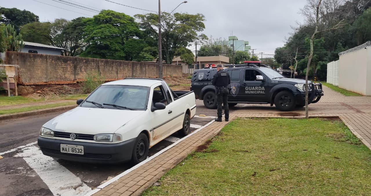 Saveiro furtada é recuperada pela Guarda Municipal