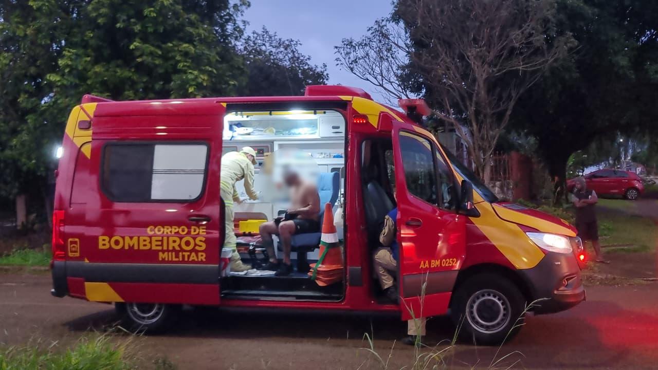 Forte colisão no Santa Cruz deixa homem ferido