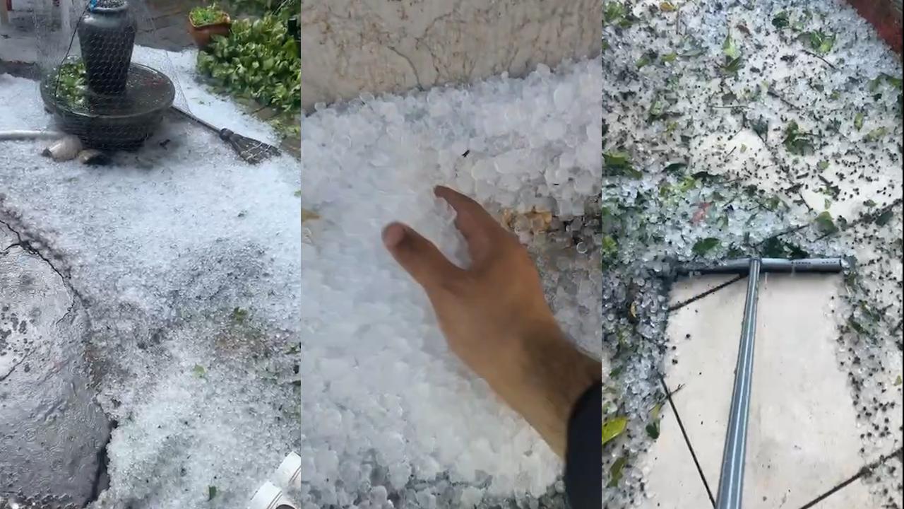 Impressionante: Cascavel é atingida por forte chuva de granizo