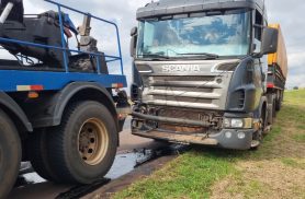 Acidente interdita faixa da BR-163 entre Cascavel e Toledo