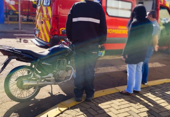 Acidente deixa motociclista ferido no São Cristóvão