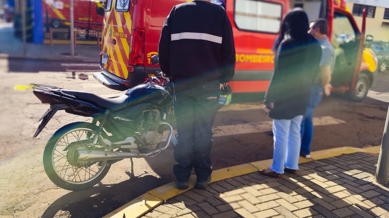 Acidente deixa motociclista ferido no São Cristóvão