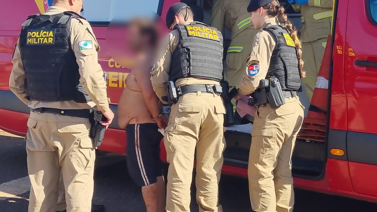 Homem recebe atendimento do Siate e logo depois é preso pela PM