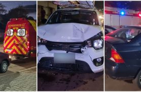 Engavetamento entre três carros deixa mulher ferida na Avenida Piquiri