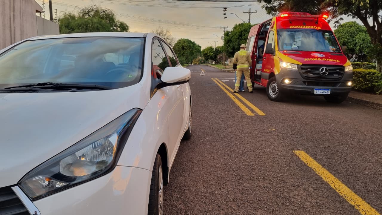 Motociclista fica ferido em acidente no Pioneiros Catarinenses