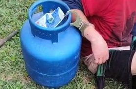 Homem é detido após invadir casa e furtar botijão de gás na marginal da BR-277, em Cascavel