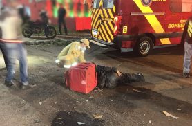 Motociclista fica ferido após acidente na Av. Corbélia