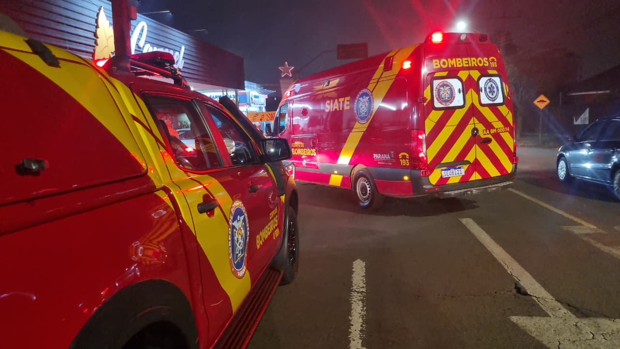 Idoso de 60 anos é atropelado por moto e fica ferido em Cascavel