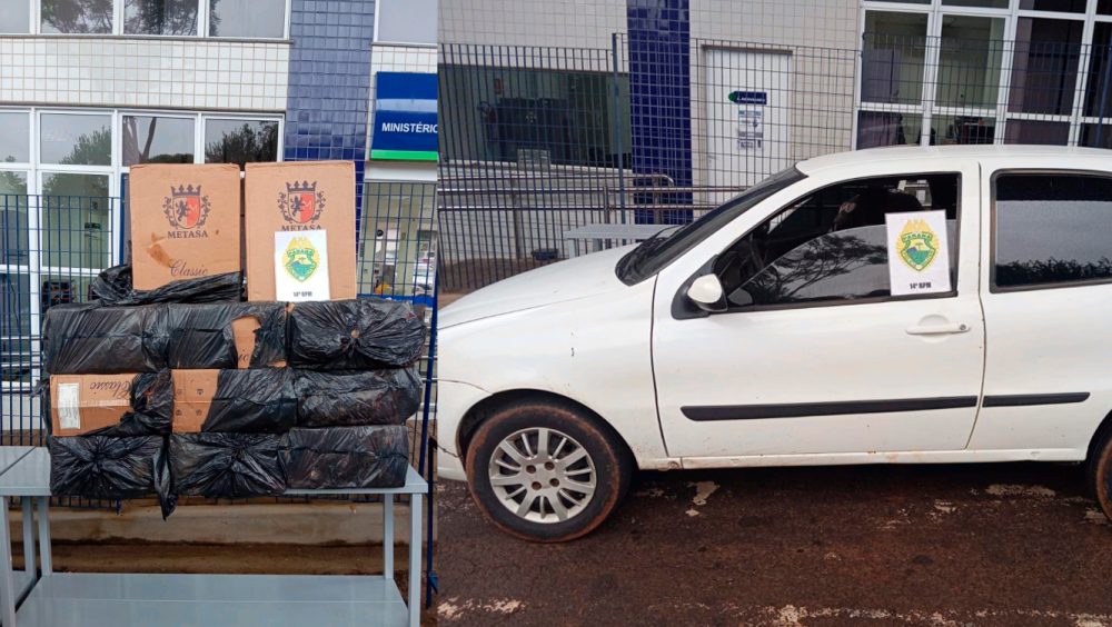 PM apreende carga de cigarros contrabandeados em Foz do Iguaçu Imagem referente a PM apreende carga de cigarros contrabandeados em Foz do Iguaçu