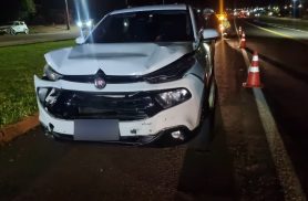 Acidente na BR-277: Fiat Toro colide com viatura da BPFRON em Santa Tereza do Oeste