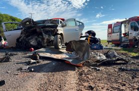 Acidente entre Tempra e Onix termina com um morto e três feridos na PR-317 em Santa Helena