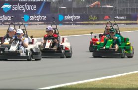Fernando Alonso vence corrida de LEGO em Silverstone em evento pré-GP da Grã-Bretanha