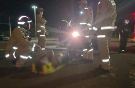 Acidente na PR-180 em Cascavel deixa jovem ferido