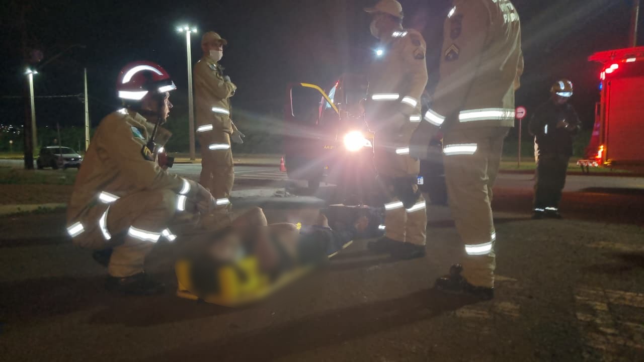 Acidente na PR-180 em Cascavel deixa jovem ferido