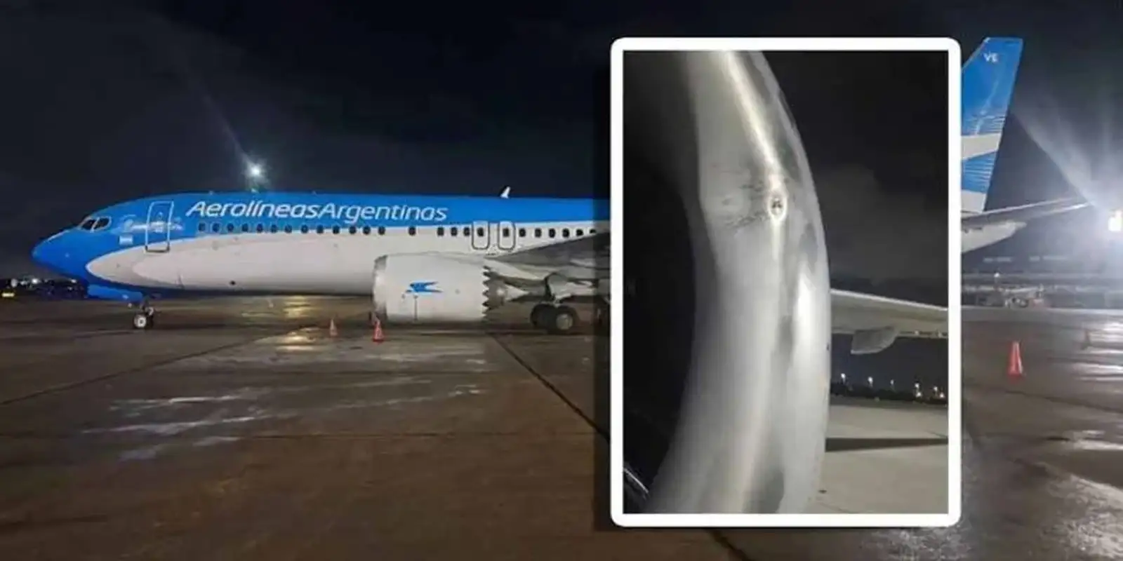 Imagem referente a Avião de companhia argentina identifica impacto de drone no Galeão