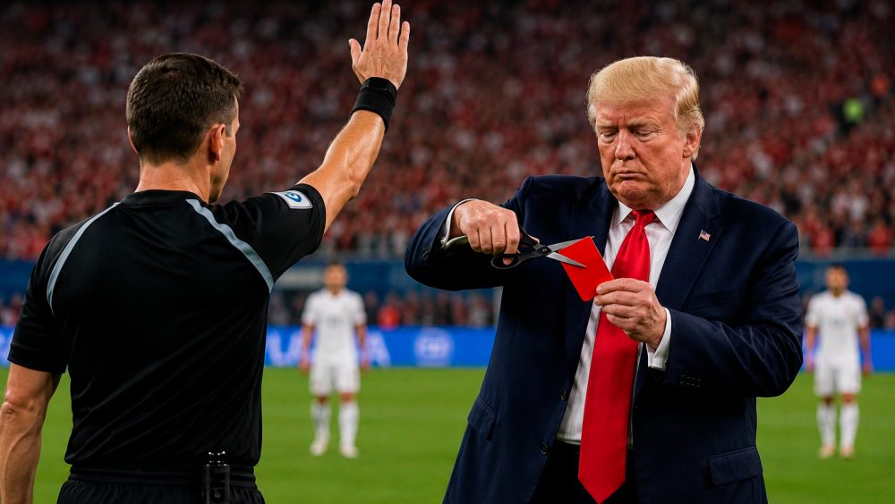 Trump intervém junto à FIFA e jogador dos EUA é liberado após cartão vermelho Imagem referente a Trump intervém junto à FIFA e jogador dos EUA é liberado após cartão vermelho