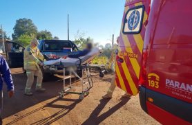 Bombeiros atendem vítima atingida por objeto no Florais do Paraná