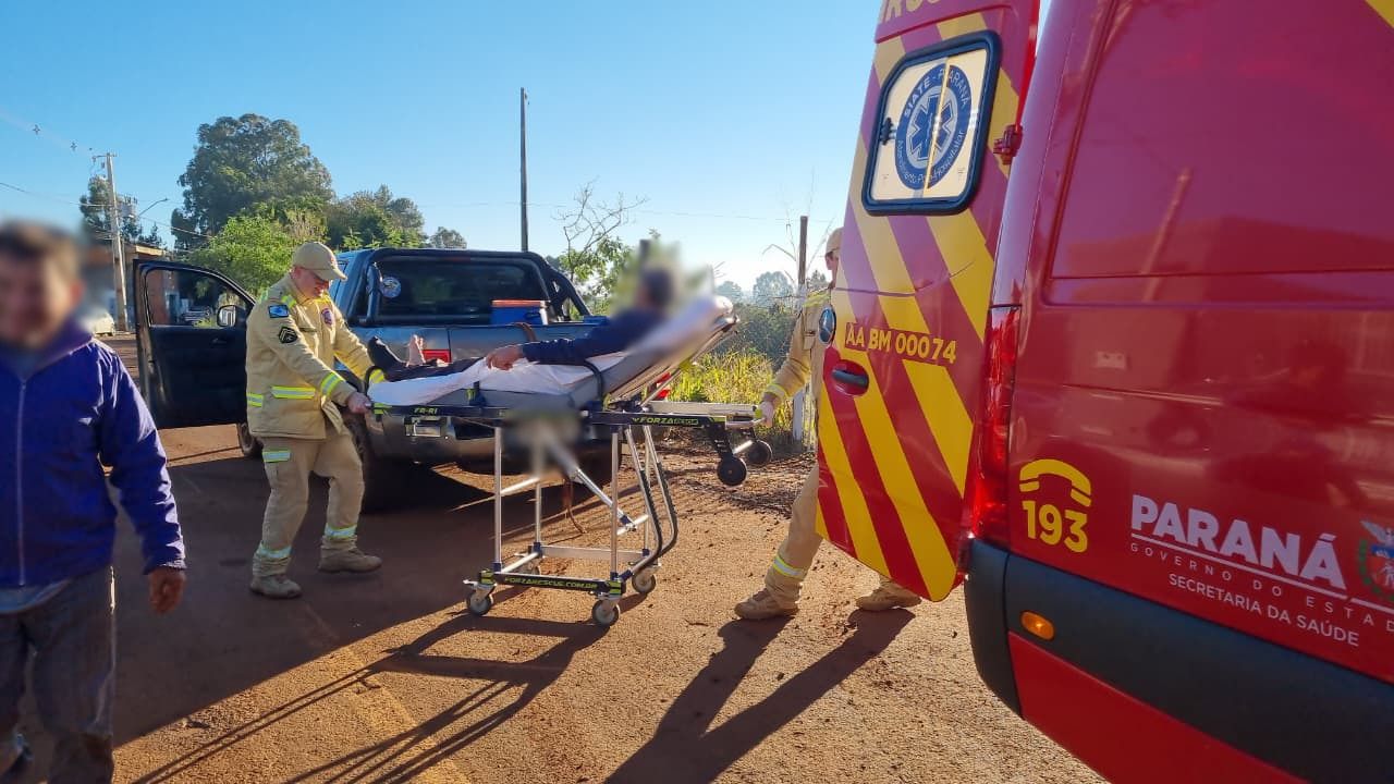 Bombeiros atendem vítima atingida por objeto no Florais do Paraná