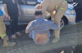 Adolescente de moto elétrica fica ferido em acidente de trânsito no Santo Onofre