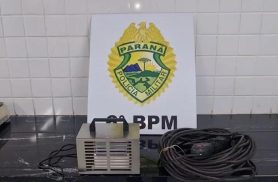PM recupera máquina de solda furtada e encaminha dupla à Delegacia em Cascavel