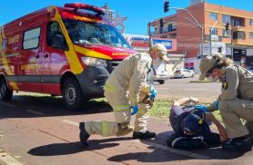Acidente entre bicicleta e bike elétrica mobiliza Siate na ciclovia da Avenida Brasil Acidente entre bicicleta e bike elétrica mobiliza Siate na ciclovia da Avenida Brasil
