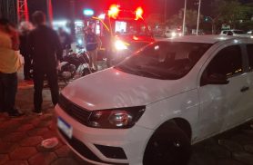 Motociclista sem habilitação fica ferido após colisão com carro no bairro Alto Alegre, em Cascavel