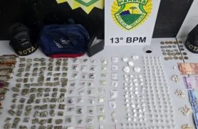 Homem tenta fugir ao ver a ROTAM, mas acaba preso com mais de 330 porções de drogas