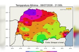 Frio se intensifica durante a noite e Cascavel registra temperatura abaixo dos 10 ºC