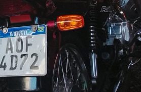 Foi perdido uma placa de Moto na BR 277