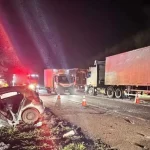 Imagem relativa a Tragédia na BR-153: Pai e duas filhas morrem em acidente frontal com caminhão
