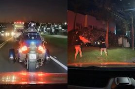 Câmera da PRF flagra perseguição, colisão de motociclista e apreensão de contrabando em Cascavel
