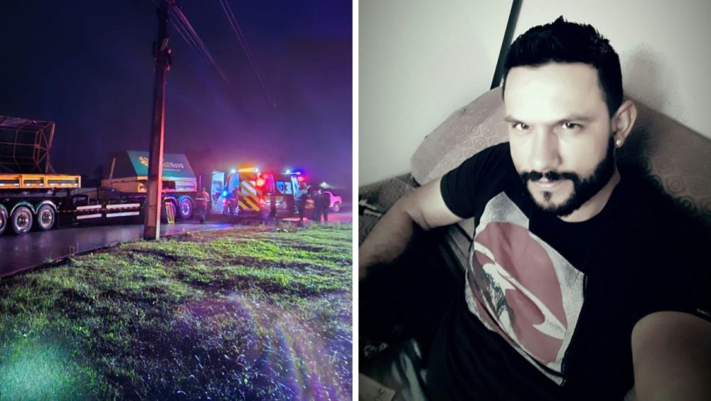 Paranaense morre esmagado pelo próprio veículo em acidente na BR-280 Imagem referente a Paranaense morre esmagado pelo próprio veículo em acidente na BR-280