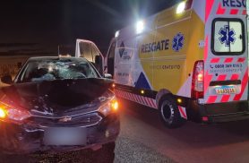 Motociclista que comprou moto hoje fica ferido em acidente na BR-163