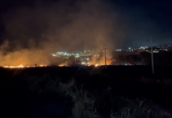 Incêndio de grandes proporções atinge vegetação às margens da BR-369 em Cascavel
