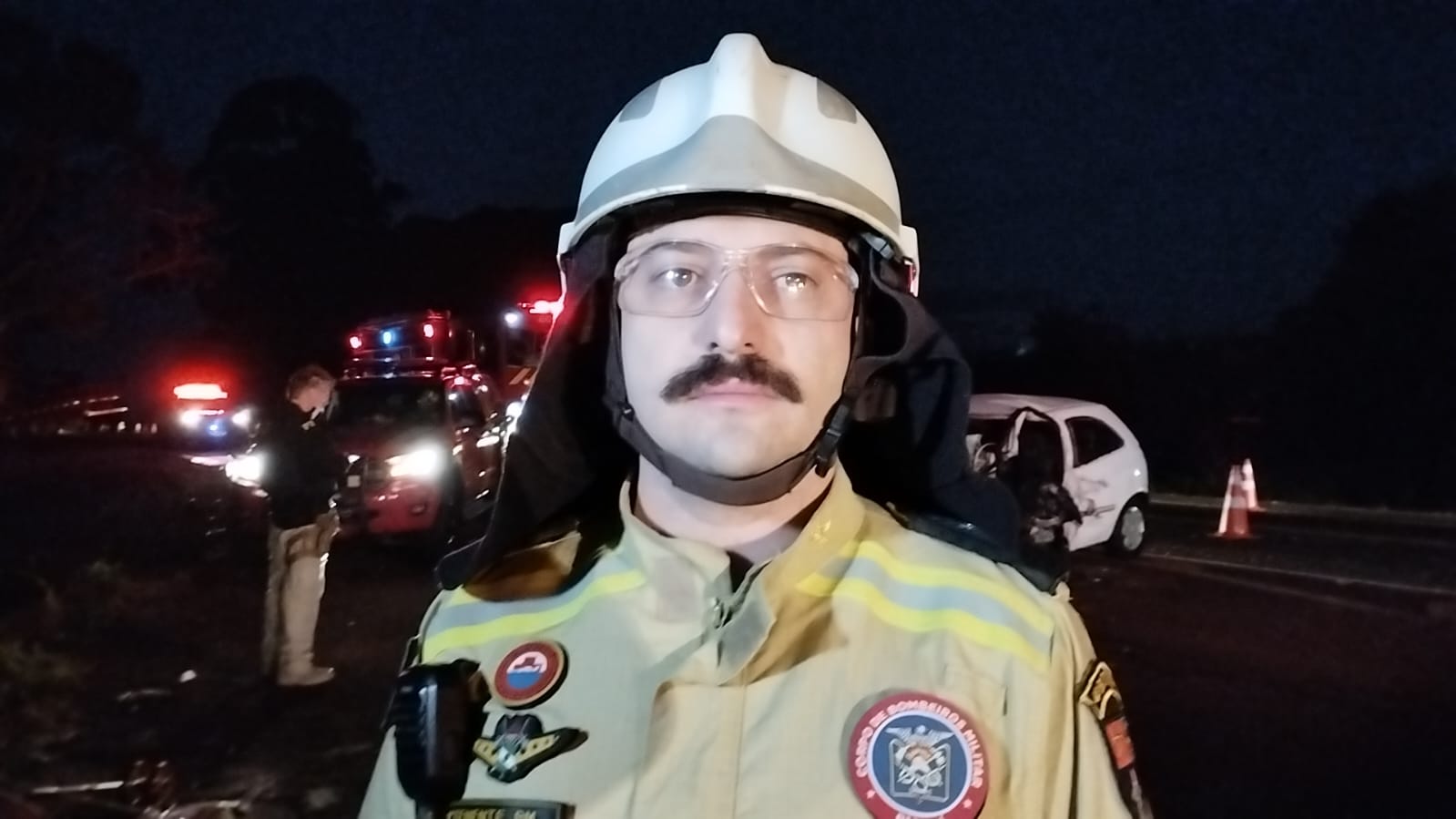 “Teve uma deformidade grande. A coluna do carro avançou sobre o motorista”, afirma tenente