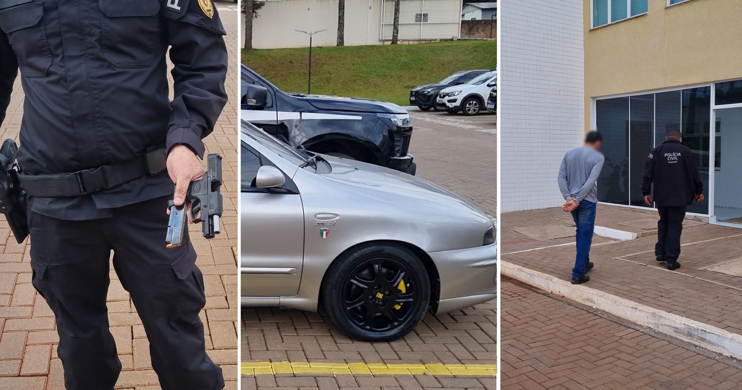 Durante operação, homem é detido pelo GDE com pistola 9mm e Fiat Marea