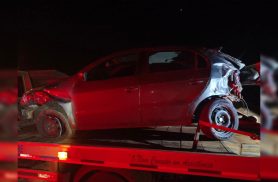 BPRv atende acidente entre carro e caminhão em rodovia de Moreira Salles