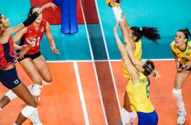Brasil perde para os Estados Unidos por 3 a 0 no vôlei feminino
