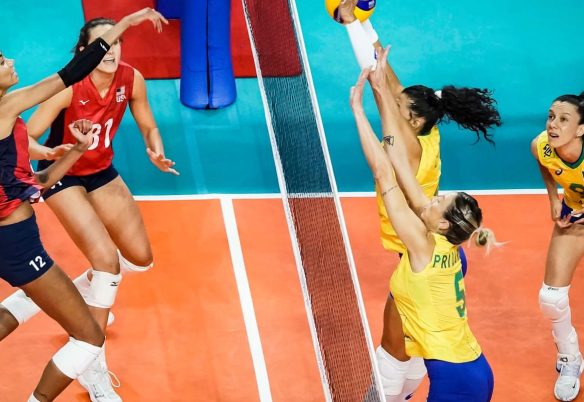 Brasil perde para os Estados Unidos por 3 a 0 no vôlei feminino