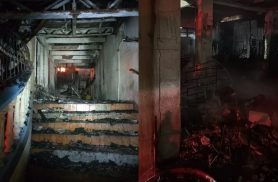 Corpo de Bombeiros divulga imagem do interior do prédio onde casal de idosos morreu queimado