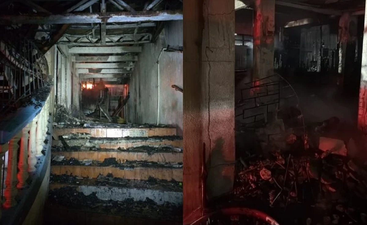 Imagem referente a Corpo de Bombeiros divulga imagem do interior do prédio onde casal de idosos morreu queimado