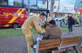 Homem fica ferido após queda de patinete elétrico na Avenida Brasil, em Cascavel
