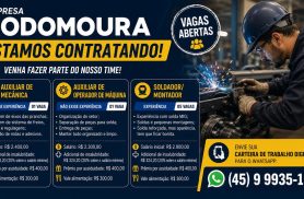 Rodomoura abre vagas de emprego com salários de até R$ 2,9 mil em Cascavel Rodomoura abre vagas de emprego com salários de até R$ 2,9 mil em Cascavel