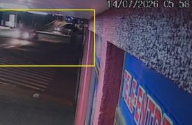Carro na contramão: Vídeo mostra acidente que deixou motociclista ferido na Avenida Piquiri