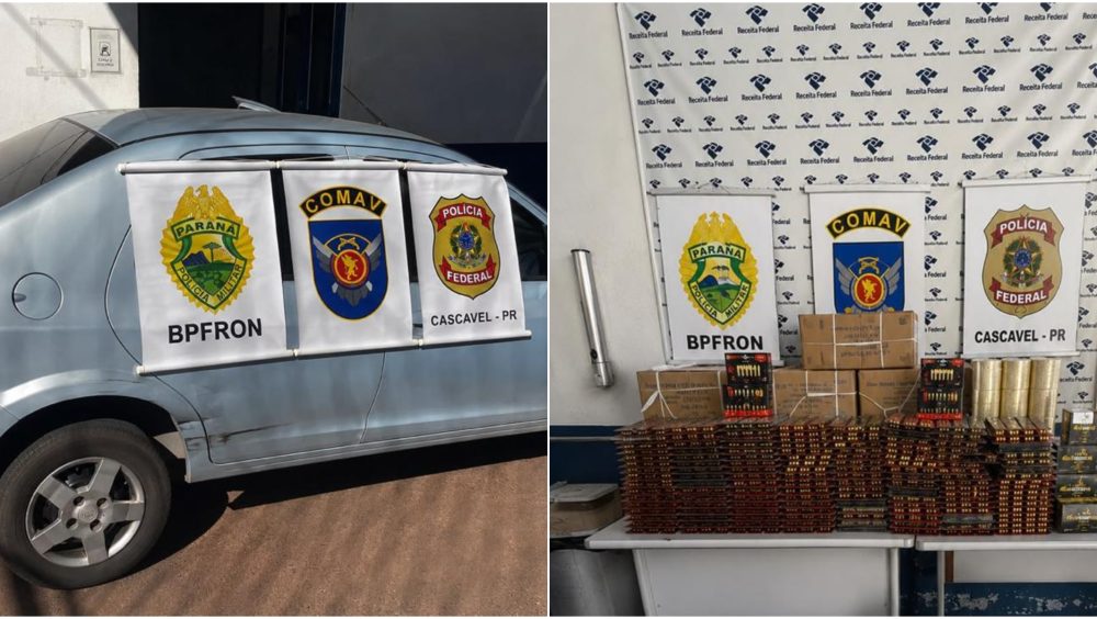 Com apoio da PF e do Comando de Aviação, BPFron apreende mercadorias contrabandeadas na BR-277 Imagem referente a Com apoio da PF e do Comando de Aviação, BPFron apreende mercadorias contrabandeadas na BR-277