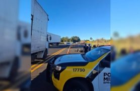 Idoso de 63 anos morre em grave acidente entre motocicleta e carreta em Arapongas