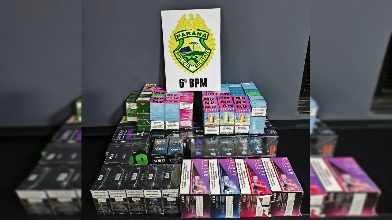 Imagem referente a Choque Canil encontra carga de cigarros eletrônicos e medicamentos em onibus na rodoviária