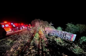 Grave acidente de ônibus deixa três mortos no Oeste de Santa Catarina